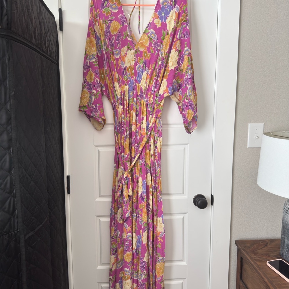 Purple Floral Maxi Dress
